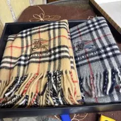 BURBERRY チェック柄膝掛け　2色セット