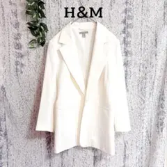 【H＆M】 綺麗めテーラードジャケット ホワイト (40) ボタンレスのサムネイル