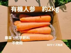 【新鮮】有機人参 約2kg ❰農薬・化学肥料不使用❱ 60サイズ常温発送のサムネイル
