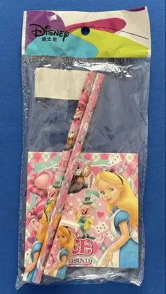 Disney 不思議の国のアリス アリス チェシャ猫 文具 4点セット