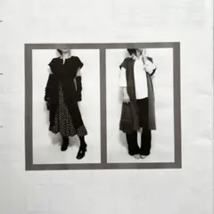 aviver パターン ロングニットジレ L～LL