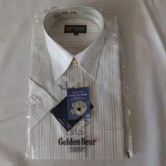 新品☆Golden Bear 半袖 ワイシャツ 38 ストライプ ビジネスシャツのサムネイル