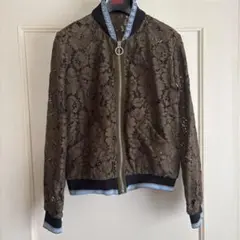 PINKO レース ブルゾン ビジュー装飾 カーキのサムネイル