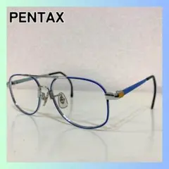 PENTAX ペンタックス　子供用眼鏡フレーム　ブルー　ヴィンテージ　レトロ