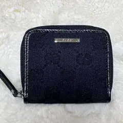 GUCCI GGキャンバス コインケース 小銭入れ ブラック