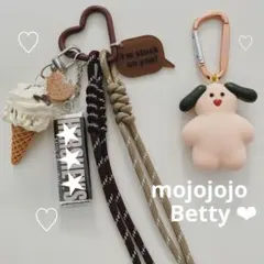 mojojojo❤︎ピンク犬とパラコード・じゃらじゃらキーホルダーの2点セット