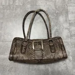 Vani python leather buckle handbag Y2K