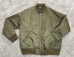BEAMS MA-1ジャケット オリーブ　Lサイズ　ダブルジップ