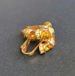 オレンジストーン フック式イヤリング