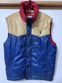 【超スペシャル】70s LightningBolt ダウンベスト　良色　M 超スペシャル】70s LightningBolt ダウンベスト 良色 M - epfindiauan