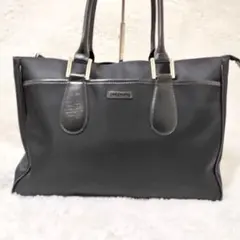 ポールスミス ビジネス トートバッグ ナイロン 本革 黒