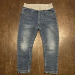 デニムブルー スリムフィットパンツ