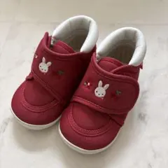 美品familiar 赤　ベビーシューズ 13.0