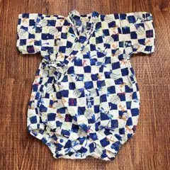甚平 ロンパース 70cm 男の子 和柄 トンボ柄 コットン100% 夏祭り