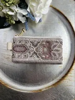 インド刺繍　嵐デザイン コインケース　リップケース