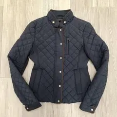 ZARA キルティングジャケット ネイビー S(M) ジップアップ ジャケット