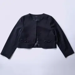 【130】GU(ジーユー)　ショート丈ジャケット　黒　フォーマル　入学式　卒業式