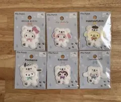 ふわふわスノー パイルワッペン 全種類セット 6枚 シール サンリオ