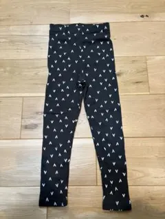 ペアマノン　ハート柄リブ編みパンツ 120サイズ