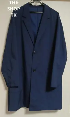 ネイビー チェスターコート
