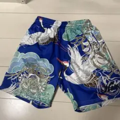バスケットボールパンツ 和柄 鶴柄