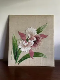 ビーズ刺繍アート　　絵画　菖蒲
