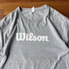 PORT AND COMPANY Wilson Tシャツ グレー　古着のサムネイル