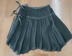 シフォン フレアスカート ブラック