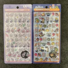 ボンボンドロップシール ディズニー　ヤングオイスター　ズートピア ミニ　2種