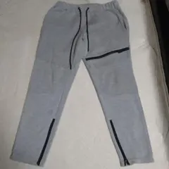 グレー ジッパーポケット スウェットパンツ