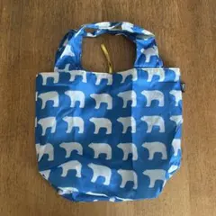 kippis エコバッグ シロクマ ブルー