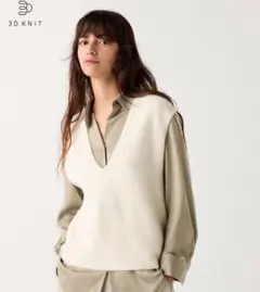 ユニクロ　3DスフレヤーンVネックベスト