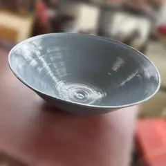 重松花器店 花器 陶器 大鉢 盛り鉢 灰釉 径約40cm - メルカリ