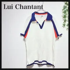 Lui Chantant 半袖 ポロ シャツ メッシュ ライン Ｖネックのサムネイル