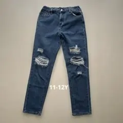SHEIN デニムパンツ 11-12Y ダメージ加工