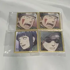 NARUTO疾風伝 ミニ色紙　犬塚キバ　日向ヒナタ　油女シノ　ガチャガチャ