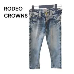 美品 ロデオクラウンズ ケミカルウォッシュ デニムパンツ クロップド 25のサムネイル
