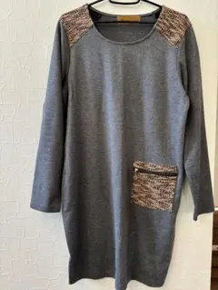 レディース ワンピース ロンＴ ポケット付き