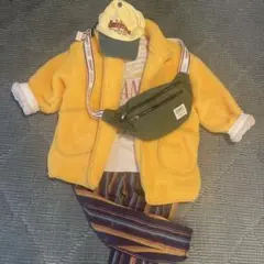早い者勝ち！ラスト一点！韓国こども服！あったかボアフリースジャンバー☆イエロー⭐︎