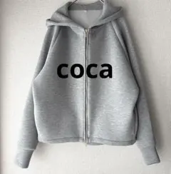 coca バウンススウェットジップアップパーカー M グレー
