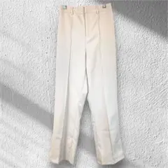 RETRO GIRL スラックス 美脚パンツ　センタープレス M 生成り637