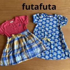 フタフタ　バースデイ　花柄 北欧 ワンピース　95 90のサムネイル