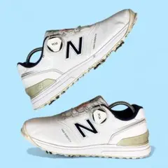 ニューバランス ゴルフ 25㎝ 574 ゴルフシューズ ダイヤル式 ホワイト