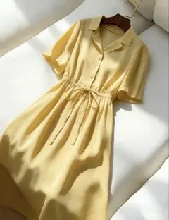 半袖ドレス　イエロー