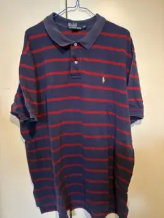 Polo by Ralph Lauren XXL ネイビーとレッドストライプ