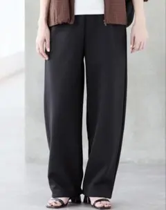 ユニクロC スウェットワイドパンツ 黒 XS