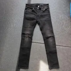 H&M スキニーダメージデニム ブラック 31
