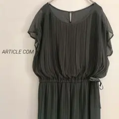 ワンピース ドレス レディース プリーツ フリル シフォン