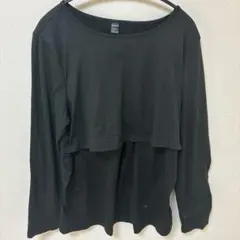 SHEIN ブラック 授乳服 XL シンプル ゆったり USED
