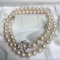 【テリ良】 あこや真珠 ネックレス 6.0-6.4 アコヤパール シルバー刻印